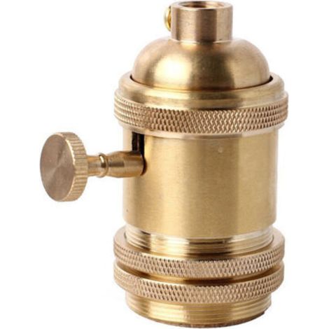 E26 E27 Fassung Aus Messing Mit Schalter – Spannung 250v – Leistung 60w – Vintage-design Für Edison-glühbirnen