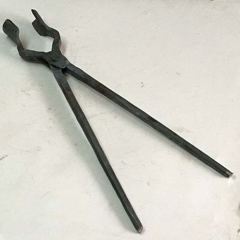 Schmiedezange, Schmiedezange, Rundmaulzange Für Die Messerherstellung Am Amboss, 460 Mm Schmiedezange Für Ingenieur Und Schmied
