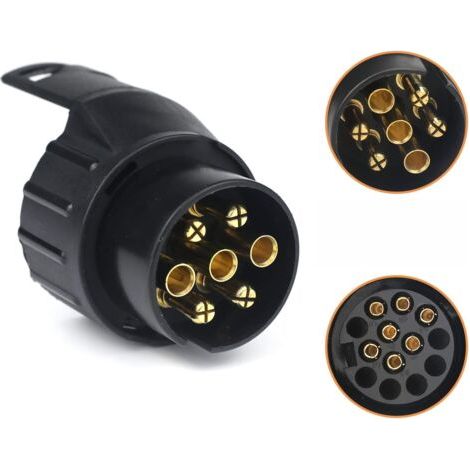 7-poliger Auf 13-poliger Adapter Für Anhänger – Steckverbinder Für Anhängerkupplung 12v/24v – Abs Und Kupfer – Kompatibel Mit Europäischen Standard-anhängern