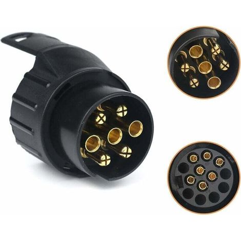 7/13 Adapter Stecker Anhänger 7 Auf 13 Polig Steckverbinder Kupplungsdose 7-polig Auf 13-pin Für Autoanhänger, Traktor, Wohnwagen, Fahrradträger