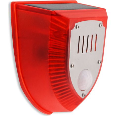 Solarbetriebener Bewegungsmelder Mit Alarmsirene, 120 Db Warnalarm Für Den Außenbereich, Sicherheitsklang Mit Blitzlicht, Wasserdicht, Tag- Und Nachtmodus Für Haus, Villa, Hof, Bauernhof Und Lagerraum