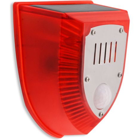 Solarbetriebener Bewegungsmelder Mit 120 Db Alarmsignal, Wasserdichte Außenwarnsirene Mit Blitzlicht, Tag- Und Nachtmodus Für Haus, Villa, Hof, Bauernhof Und Lagerraum