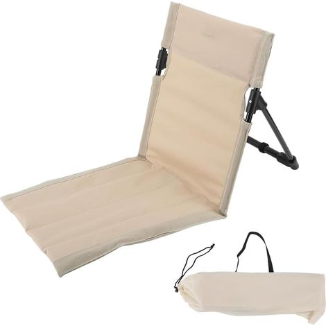 Klappstuhl 39,5 X 38,5 X 41,5 Cm Aus Stahlrohr In Khaki Mit Rückenlehne, Ideal Für Ein Picknick Am Strand Oder Auf Der Wiese, 1 Stück