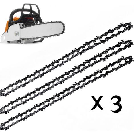 Set Aus 3 Kettensägenketten, 20 Zoll, 76 Glieder, Teilung 325'', Importierter Stahl Für Saubere Und Schnelle Schnitte
