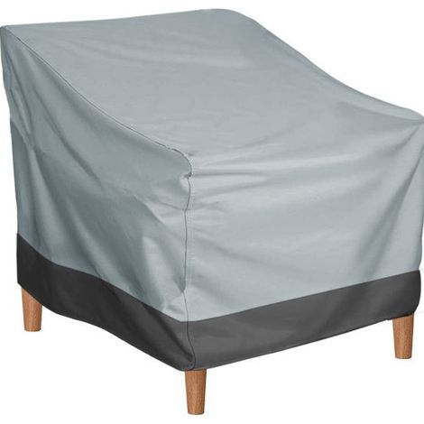 Wasserdichte Schutzhülle Für Outdoor-möbel, Oxford-gewebe In Grau Und Schwarz, 96,5 X 89 X 79 Cm, Für Garten, Hof, Sonnenschirm, Sofa, 1 Stück