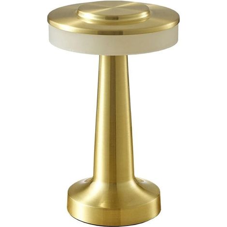 Drahtlose Led-schreibtischlampe, Champagnerfarben, 12,5 X 12,5 X 20,5 Cm, 1 Stück, 2 W, 3 Lichtfarben, Tragbare Kabellose Lampe Mit Touch-sensor