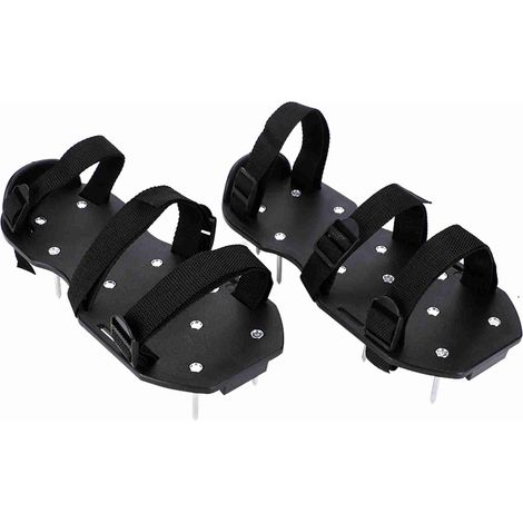 Paar Belüftungseinlegesohlen Für Rasen Rasenbelüfter Verbesserung Der Bodenqualität 13 Stahlstifte Verstellbar Bis Größe 46 Und Passend Für Alle Schuhe 30×13×6 Cm