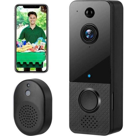Drahtlose Türklingel Mit Kamera, 1080p Wifi Video-türsprechanlage Mit Klingel, Unterstützt Nachtsicht