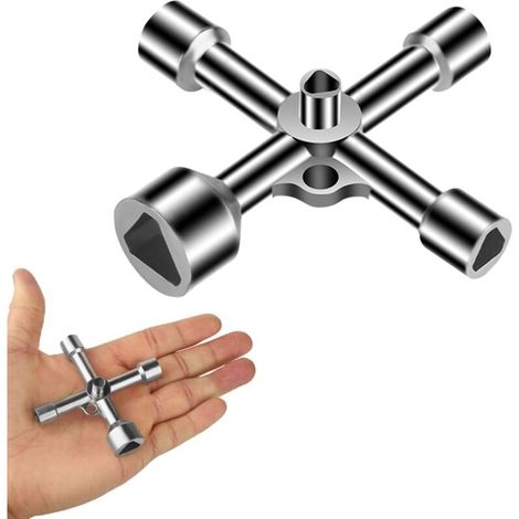Vier-wege-dreikantschlüssel, 5 Größen, Innendurchmesser 7 Mm/10 Mm/12 Mm/13 Mm/18 Mm, Universalschlüssel Für Stromkästen, Gas-, Wasser- Und Stromzähler Sowie Schaltschränke