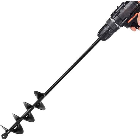 2 Spiralförmige Gartenbohrer, 14,6 Zoll, Für Gartenpflanzen Und Blumenknollen, Mit 3/8-zoll-sechskantaufnahme Für Bohrmaschinen, Zaunpfosten-lochgraber
