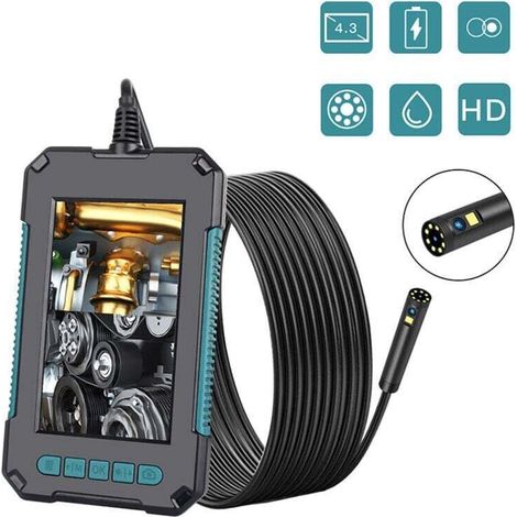 10 M Endoskop-inspektionskamera, 1080p Hd-auflösung, 4,3-zoll-lcd-bildschirm, Wasserdicht Nach Ip67, 8 Led-leuchten Für Präzise Inspektion