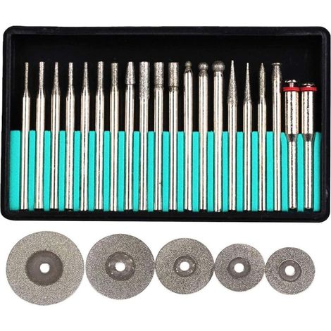 Mini-diamanttrennscheibe, Diamantfräser-set, Diamantfräser-sortiment, Bohrspindel-set Für Dremel, Proxxon Multitools – Rotationswerkzeuge Mit 3 Mm Schaft