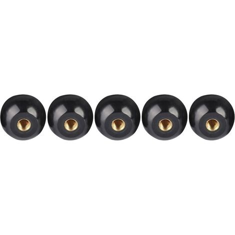 5 Stück Schwarze Bakelit-kugelhebelknöpfe Mit Kupfereinsatz M12, 40 Mm Ersatz Für Werkzeugmaschinen