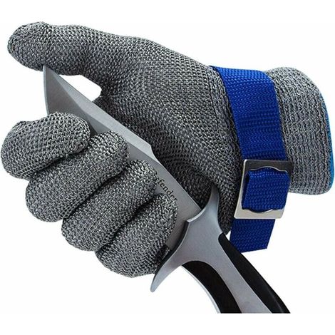Schnittfester Metzgerhandschuh Der Stufe 9 - Aus Rostfreiem Edelstahlgeflecht Mit Langlebigem, Rostfreiem Metalldraht (l)