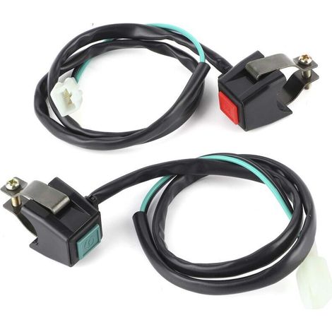 Startschalter, Motorrad-startermotor Lenker-abschalter Zündung Doppeltaster 22mm Auto Glam Interieur-zubehör Passend Für Yamaha Atv Dirt Bike