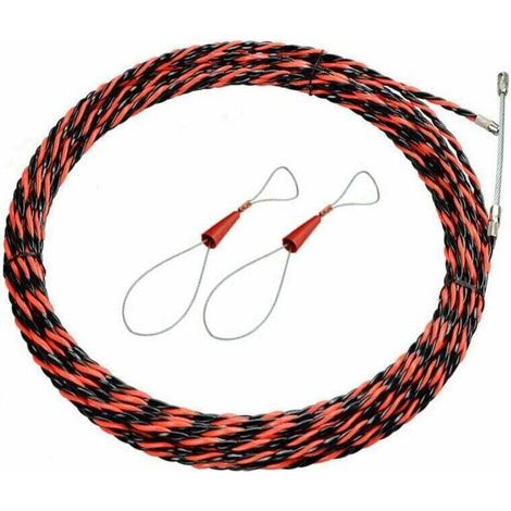 Elektriker-zugdraht 50 M – Durchmesser 6 Mm – Verdrilltes Polyester Für Enge Leitungen – Führungsspitze Mit Feder