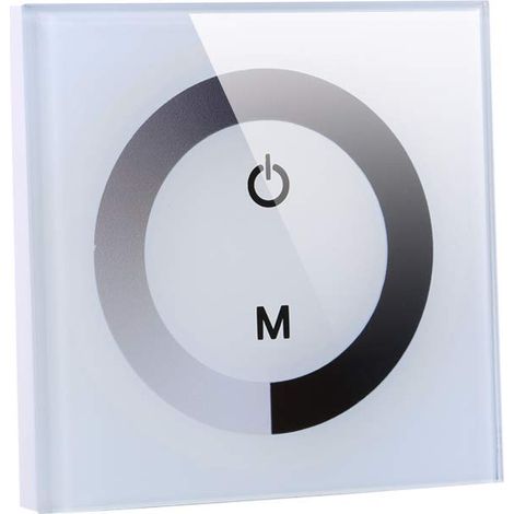 Wand-touch-lichtschalter, Led-dimmer-helligkeitsregler, Einfarbiges Touch-panel Für Led-lichtstreifen-controller Dc 12v-24v (weiß)