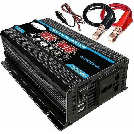 12v Auf 220v Reiner Sinus-wechselrichter 300w Led-anzeige 2 Eu-steckdosen Und 1 Usb-anschluss Schutz Vor Überlastung Und Kurzschlüssen