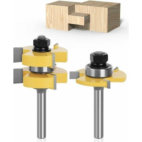 8mm Zinkenfräser-set, 3-zahn T-nut-fräser Aus Holz Für Holzbearbeitungswerkzeuge