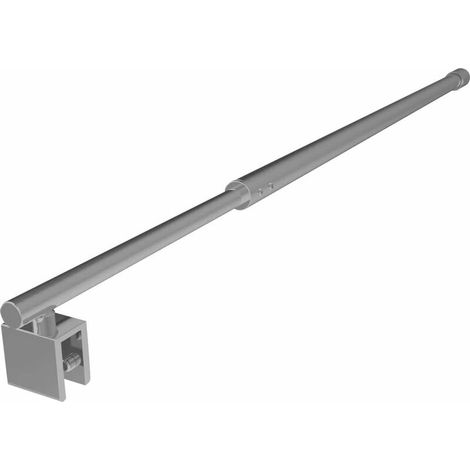 Edelstahl-duschstützstange 120 Cm – Polierte Chromoberfläche – Wandmontage Für Glaswände 5-10 Mm