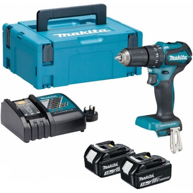 Werkzeug - 18V Akku-Schlagbohrschrauber, 2x 2,0 Ah lxt Akkus, Ladegerät DHP485RAJ - Makita