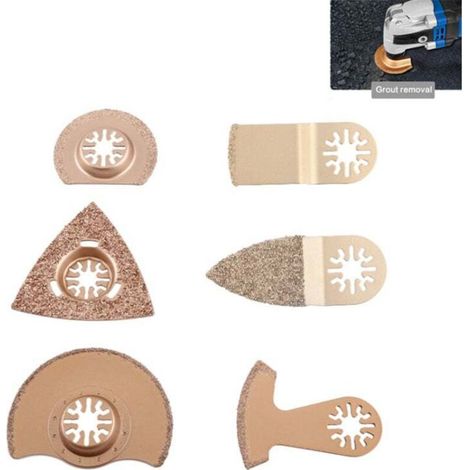 Oszillierende Multitool-sägeblätter, Elektrisches Schneidwerkzeug, Universelle Sägeblatt-zubehörteile (6 Stück Hartmetall)