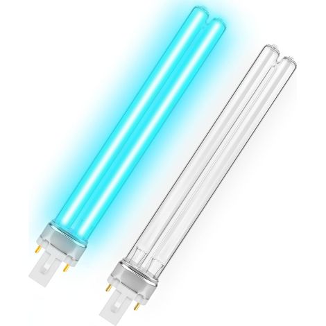 Uv-lampe G23 11w Zur Wasserreinigung – Abstrahlung Bei 253,7 Nm – 2er-pack Ersatzröhren – Lebensdauer 8000 Stunden
