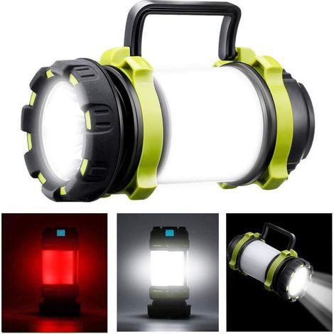 Wiederaufladbare Led-campinglampe, Super Starke 1000-lumen-campinglampe, 6 Funktionen, Wasserdicht Ipx5, Geeignet Für Nachtangeln, Jagen, Wandern, Garage, Notbeleuchtung