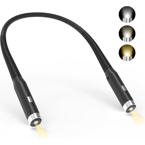 Wiederaufladbare Leselampe – 3 Helligkeitsstufen – 360° Faltbar – Led-usb-leselicht Für Lesen, Stricken Und Camping - Wiederaufladbar3
