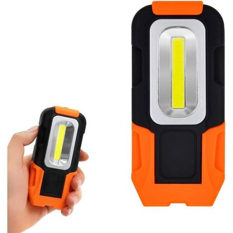 Enuotek Led-taschenlampe, 3w Cob-led, Tragbare Batteriebetriebene Lampe Mit Magnetbasis Und Haken, Ultra Stark, 3x Aaa (nicht Enthalten), 1er-pack [energieklasse A+]
