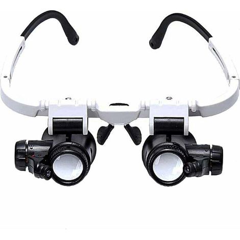 Lunette Lupe Mit 2 Led-lichtern, Binokulare Lupenlampe, Vergrößernde Lampe Für Uhrmacher, Lesen, Juweliere, Nähen, 8x15x23x