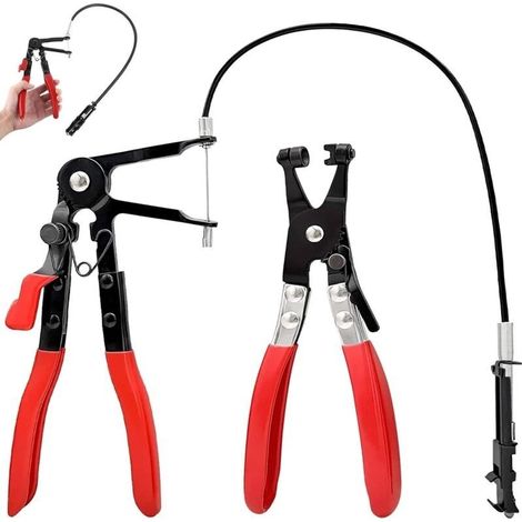 Flexible Schlauchklemmenzange 650 Mm – Chrom-vanadium-stahl – Rutschfester Pvc-griff – Für Autoreparaturen
