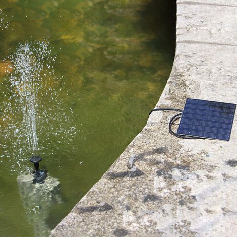 Solarpumpe Für Außenbewässerung, Springbrunnen Und Teich – Tauchwasserpumpe Mit Integriertem Solarpanel