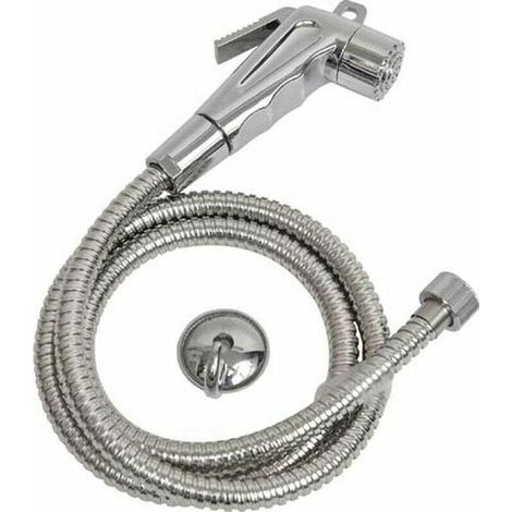 Toilettendusche-set Mit 1 Strahl, 120 Cm Schlauch Und Wandhalterung Aus Edelstahl