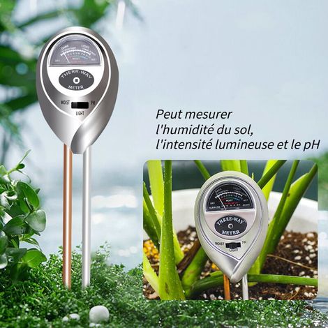 3-in-1-testkit Für Bodenfeuchtigkeit, Licht Und Ph-wert, Batterielos, Tischmontierbar
