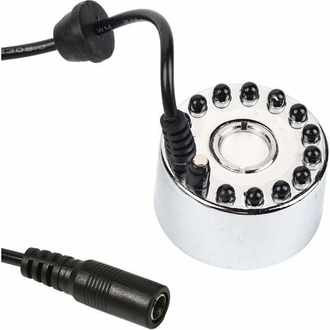 Ultraschall-luftbefeuchter 350 Ml/h – Nebelhöhe 4 Cm – 12 Farbige Leds – Luftreiniger Mit Negativen Ionen