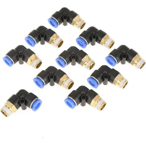 Satz Von 10 Pneumatischen Schnellkupplungen – Anschlüsse 8 Mm Mit G1/4-gewinde – Hochdruckbeständig – 360° Drehbar Für Maximale Flexibilität