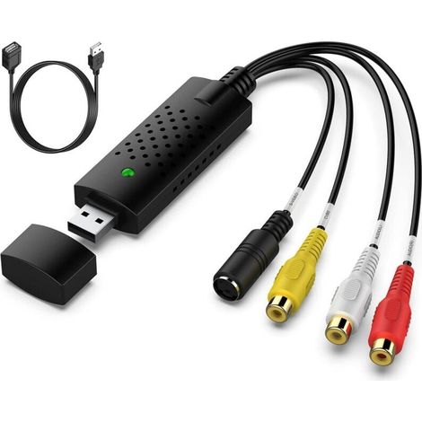 Audio-video-capture-karte, Rca Usb 2.0 Konverter Digitalisiert Und Bearbeitet Videos Von Jeder Analogen Quelle, Einschließlich Vhs-videorekorder Und Dvd
