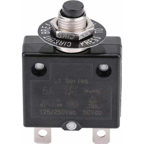 10a Leistungsschalter, Optionaler Thermischer Rücksetzschalter, 125-250v Ac 50v Dc Druckknopf-leistungsschalter Zum Schutz Vor Stromüberlastung