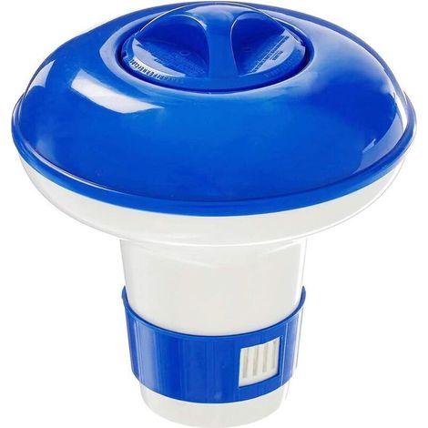 Schwimmender Chlordosierer Für Schwimmbäder, Mini Chemischer Schwimmerdosierer Für Chlortabletten Bis Zu 1,8 Zoll, 4 Einstellbare Durchflussöffnungen, Geeignet Für Schwimmbäder, Spas Und Whirlpools