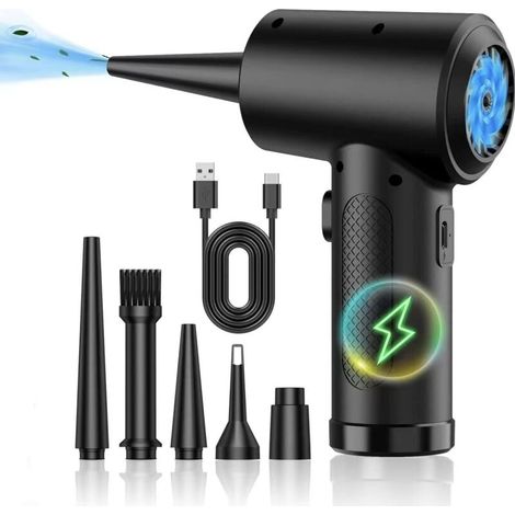 Elektrischer Luftstaubsauger, Mini Tragbarer Staubsauger, Elektrischer Staubsauger, Tragbarer Kabelloser Elektrischer Bläser, Für Laptop, Sofa, Auto, Wiederaufladbarer 6000-mah-akku - Fei Yu
