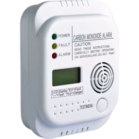 Kohlenmonoxid-detektor Mit Temperaturanzeige batteriebetrieben elektrochemischer Sensor 85 Db Alarm