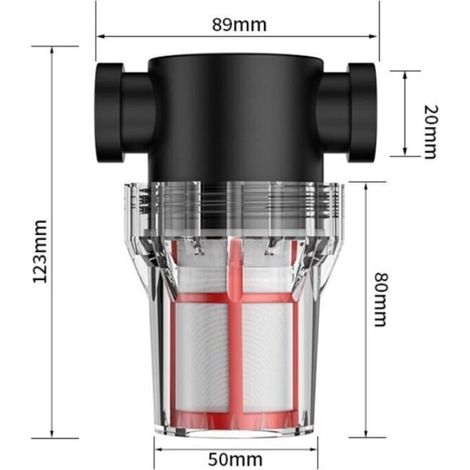 Sandfilter Für Wasserpumpe, Mit Kartusche - Schnittstellendurchmesser 20 Mm