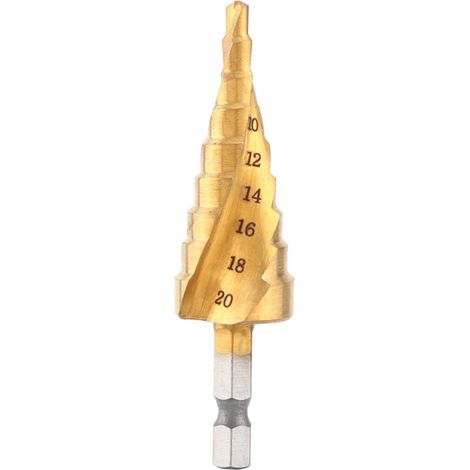 Lochstanze, Zuverlässiger Und Verschleißfester Stufenbohrer Mit Titanbeschichtung, Für Aluminiumplatten, Kunststoff Und Dünnen Stahl