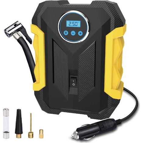 Auto-reifenaufbläser 12v – Max. Druck 150 Psi – Durchfluss 35 L/min – Digitaler Bildschirm Und Integrierte Led-leuchte - 150psi
