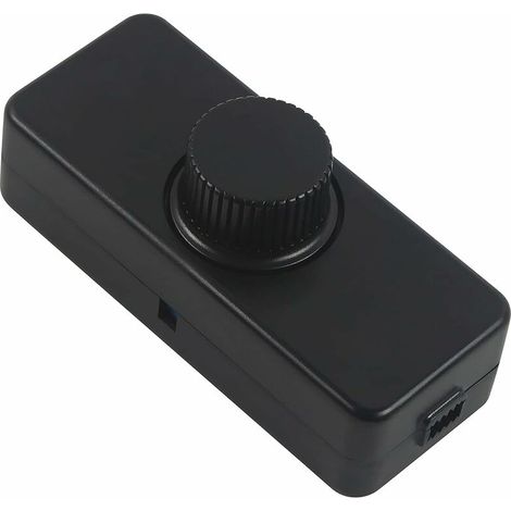 Led-hinterkanten-dimmer 3-100w (drehdimmer), Für Dimmbare Leds, Glühlampen Und Halogenlampen, 220-240v, Ce-zertifizierter Steckschalter, Schwarz