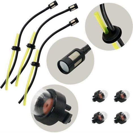 Universelles Kraftstoffschlauch-set Mit Primerbirne (3 Schläuche Und 4 Primerbirnen) Für Vergaser Von Motorsensen, Ersatzteile Für Motorsensen, Gebläse, Kettensägen, Stihl 025c, Mcculloch 3200