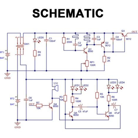 Elektronisches Metalldetektor-diy-kit, Ersatzteilset Für Einfachen Ortungsgerät, Praktisch Zum Löten Und Herstellen Von Leiterplatten