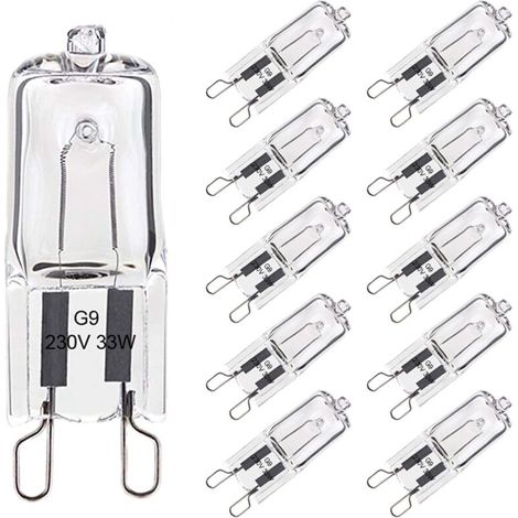 10er-pack Halogenlampen G9 33w Warmweiß – 420lm – 220-240v – Hitzebeständig Bis 300°c – Für Backofenbeleuchtung Und Wohnräume