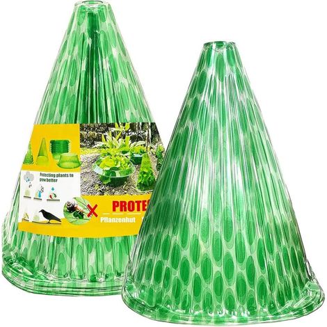 2er-pack Pflanzenschutzhauben Aus Pet-kunststoff – 22 X 19,5 Cm – Wetter- Und Schädlingsbeständig